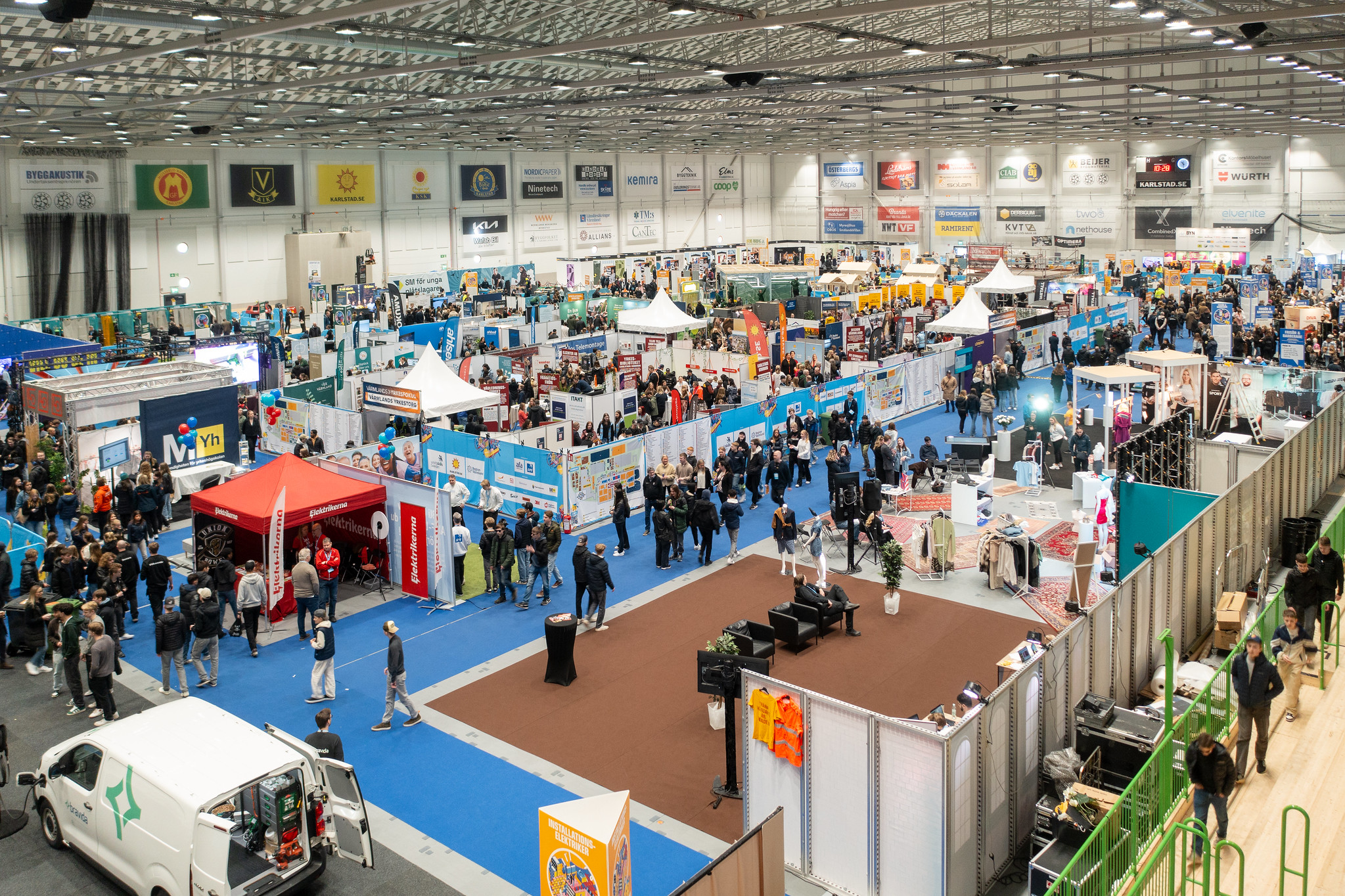 Bild tagen från ovan som visar mässområdet på Yrkes-SM