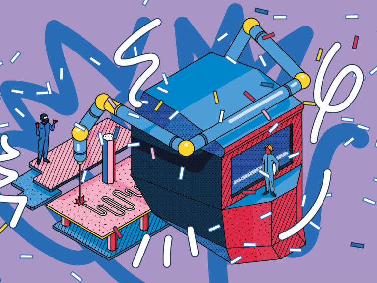 Illustration som beskriver klustret industri, maskin- och verkstadsteknik